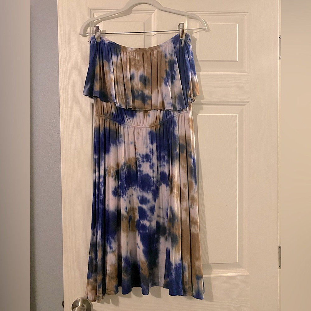 Strapless tie dye sundress, M